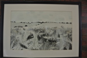 Delhanty Summer Landscape with Cow Parsley gouache 1959
